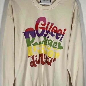 Gucci Prodige D’Amour Cream Unisex Sz Lg Crewneck Sweater